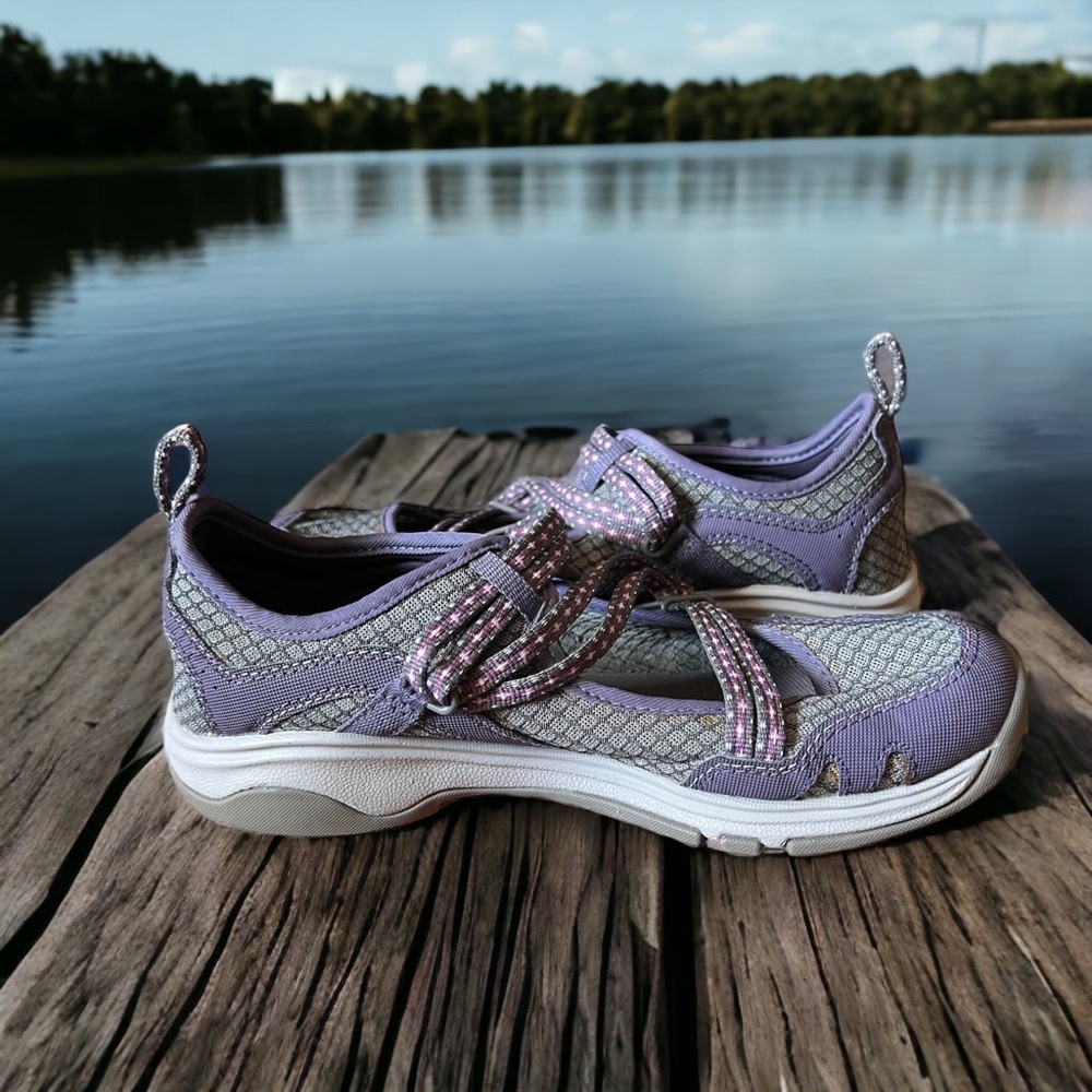 Chaco Outcross Evo Mary Jane Purple Gray Women Size 9 Hiking Water Sandals Shoes